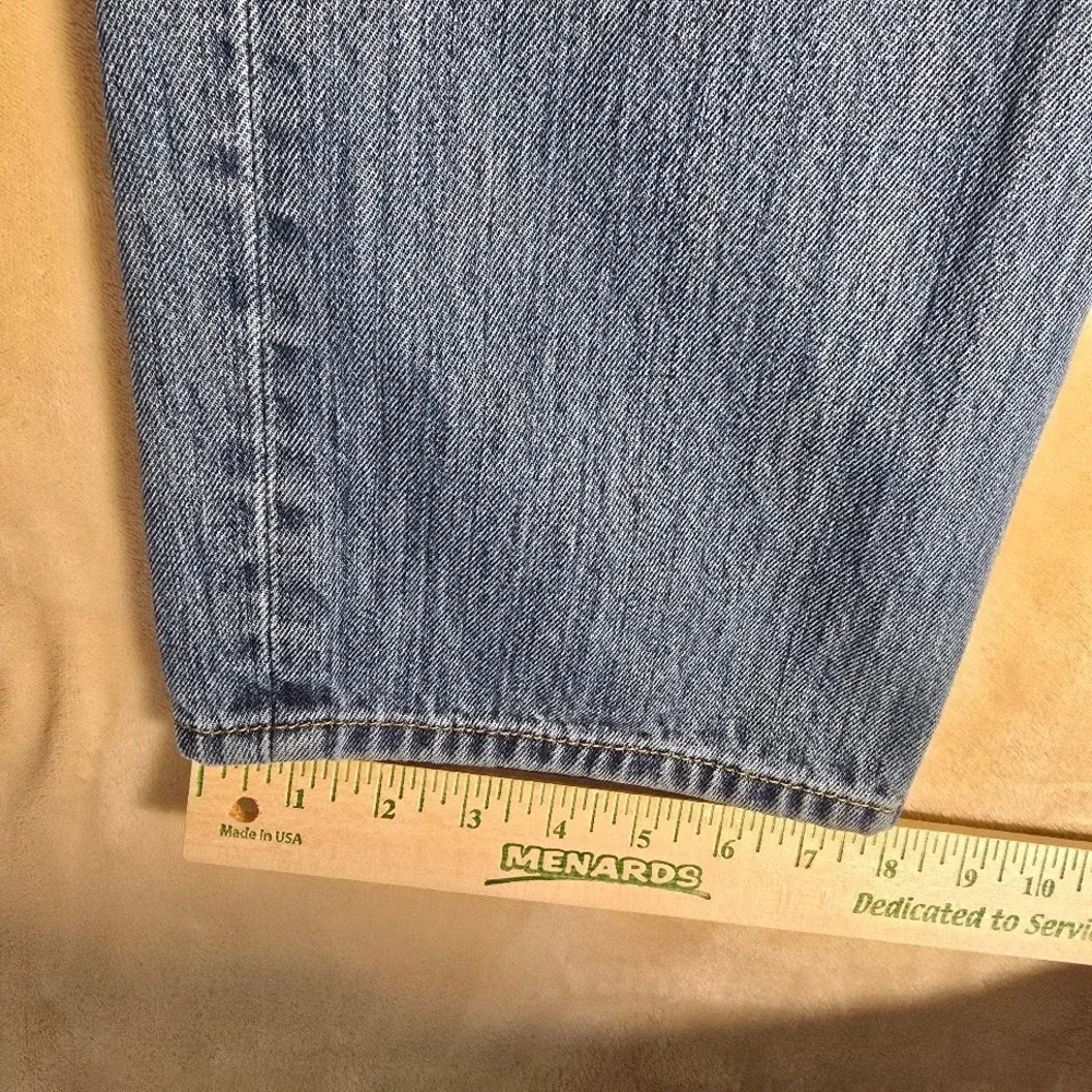 Y2K Levis 501 Original Mens Straight Button Fly Blue Jeans 36x29 Light wash 1091
